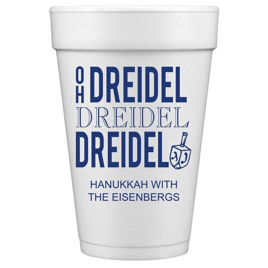 Oh Dreidel Styrofoam Cups